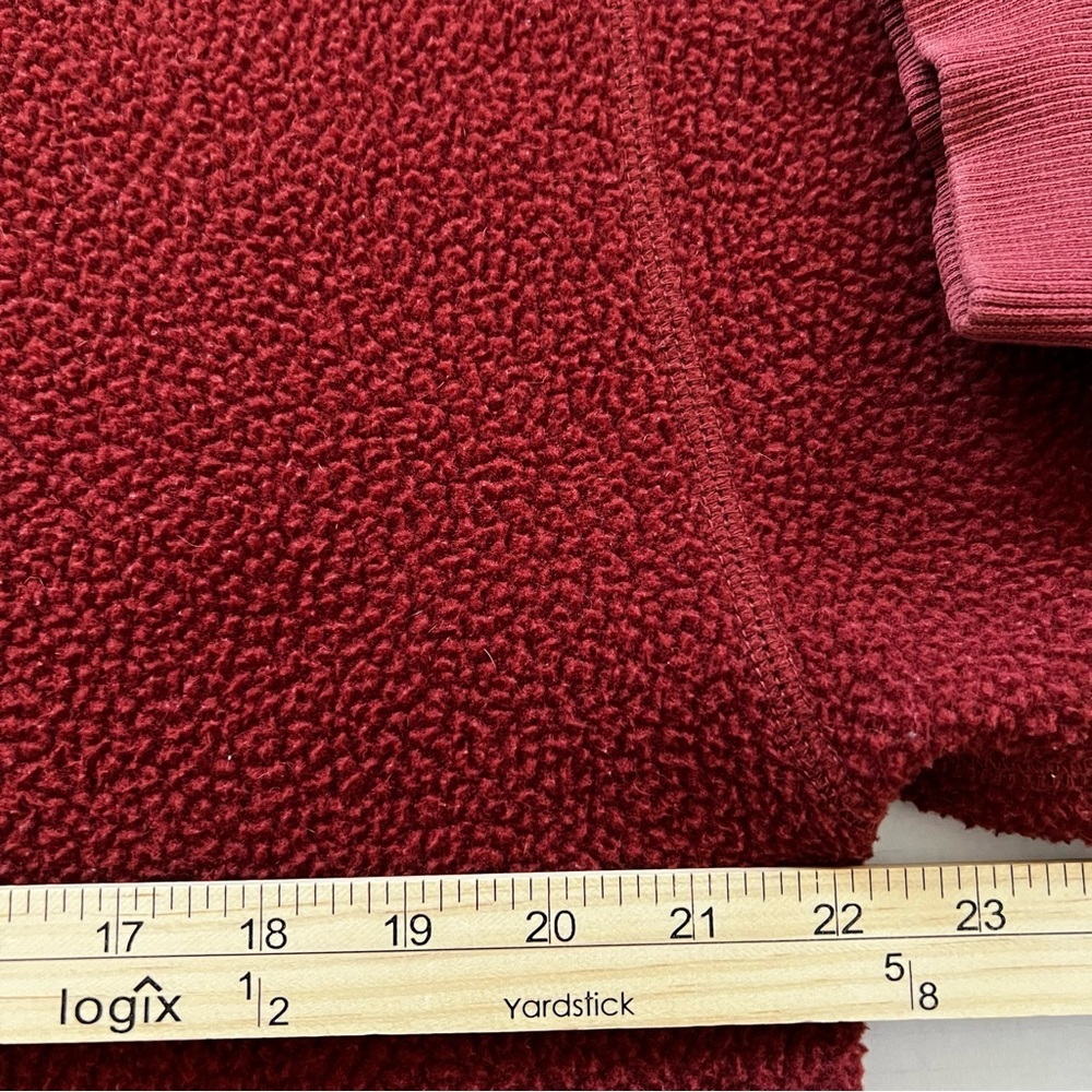 Everlane ReNew Sherpa Teddy Fleece Crewneck Pullover Rust Red Size Medium - Picture 15 of 16